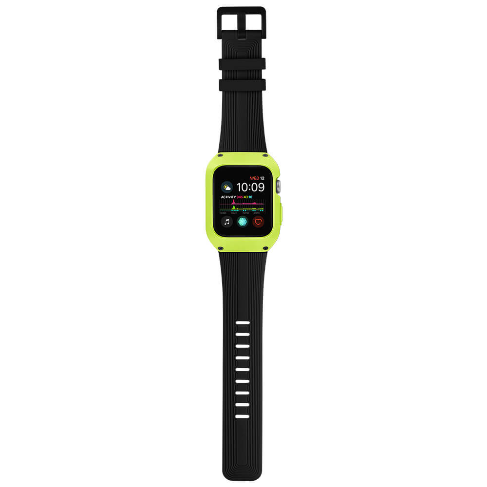 Moderne smartklokke beskyttelsesrem og deksel i silikon for 44mm. Støtsikker teknologi.