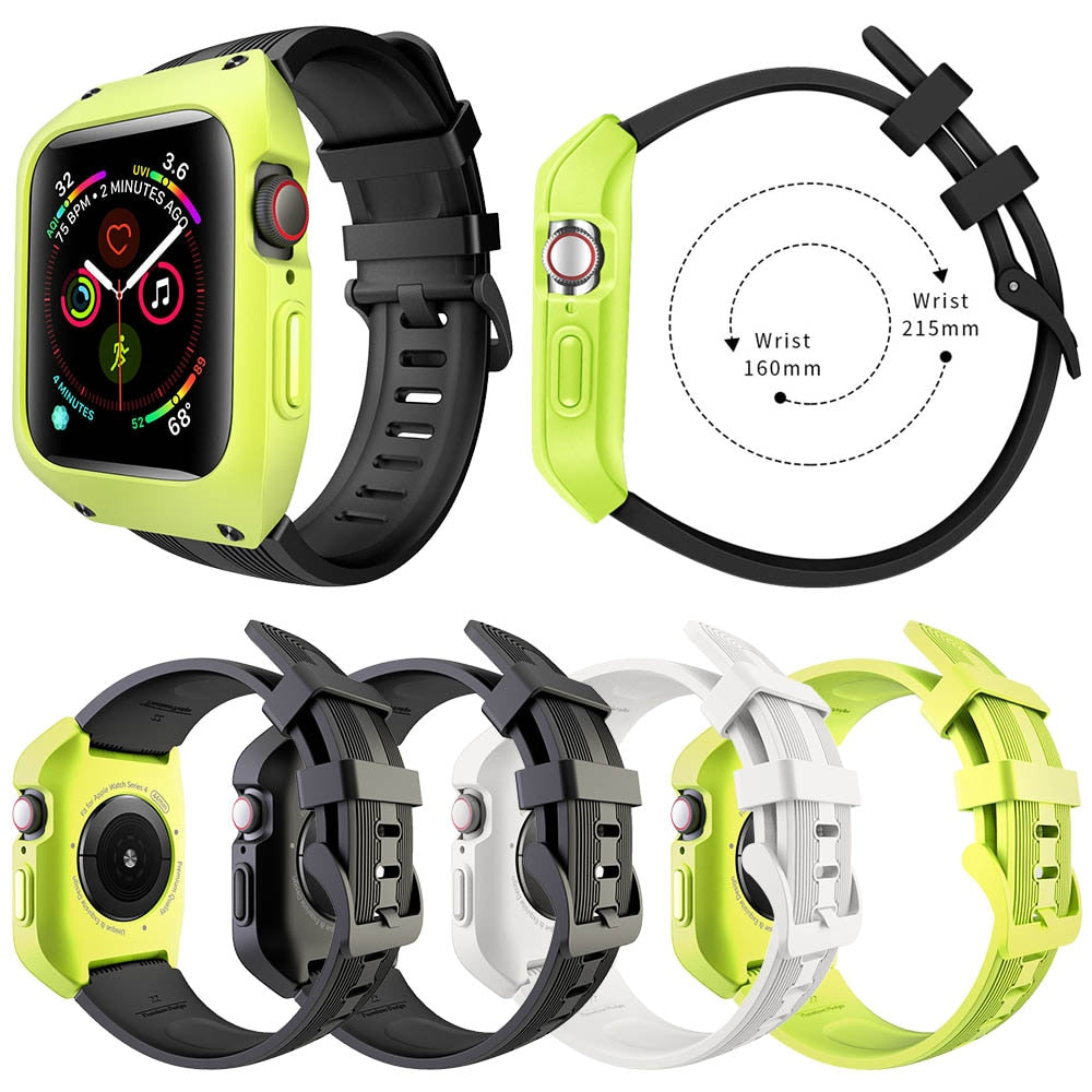 Unisex silikon klokkerem og deksel for 44mm smartklokke. Gir maksimal støtsikker beskyttelse.