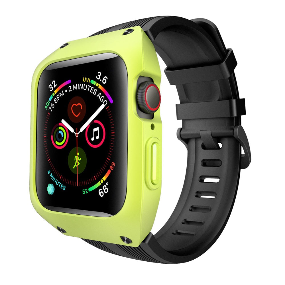 Slitesterk smartklokkerem og deksel i silikon 44mm. Gir støtsikker beskyttelse for klokken.