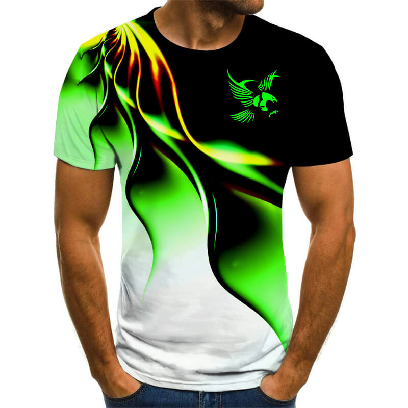 Stilfull unisex t-skjorte med rund hals og kortermet. Trendy 3D-design for alle årstider.