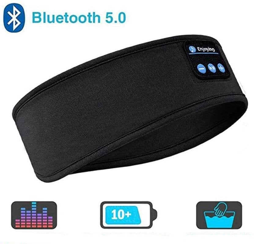 Ultratynt Bluetooth hodebånd med skjulte hodetelefoner, perfekt for komfortabel lytting uten trykk.