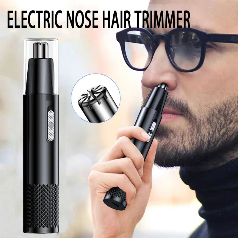 Bærbar USB nesehårtrimmer for menn og kvinner, perfekt for reise og daglig personlig hygiene.