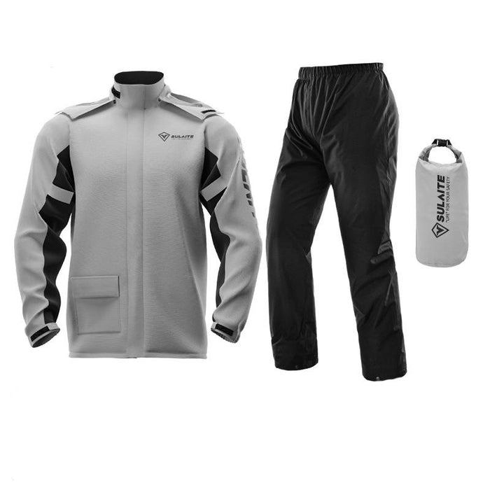 Sammenleggbar unisex regnjakke, kompakt og lett å ta med på tur for uventet regn.