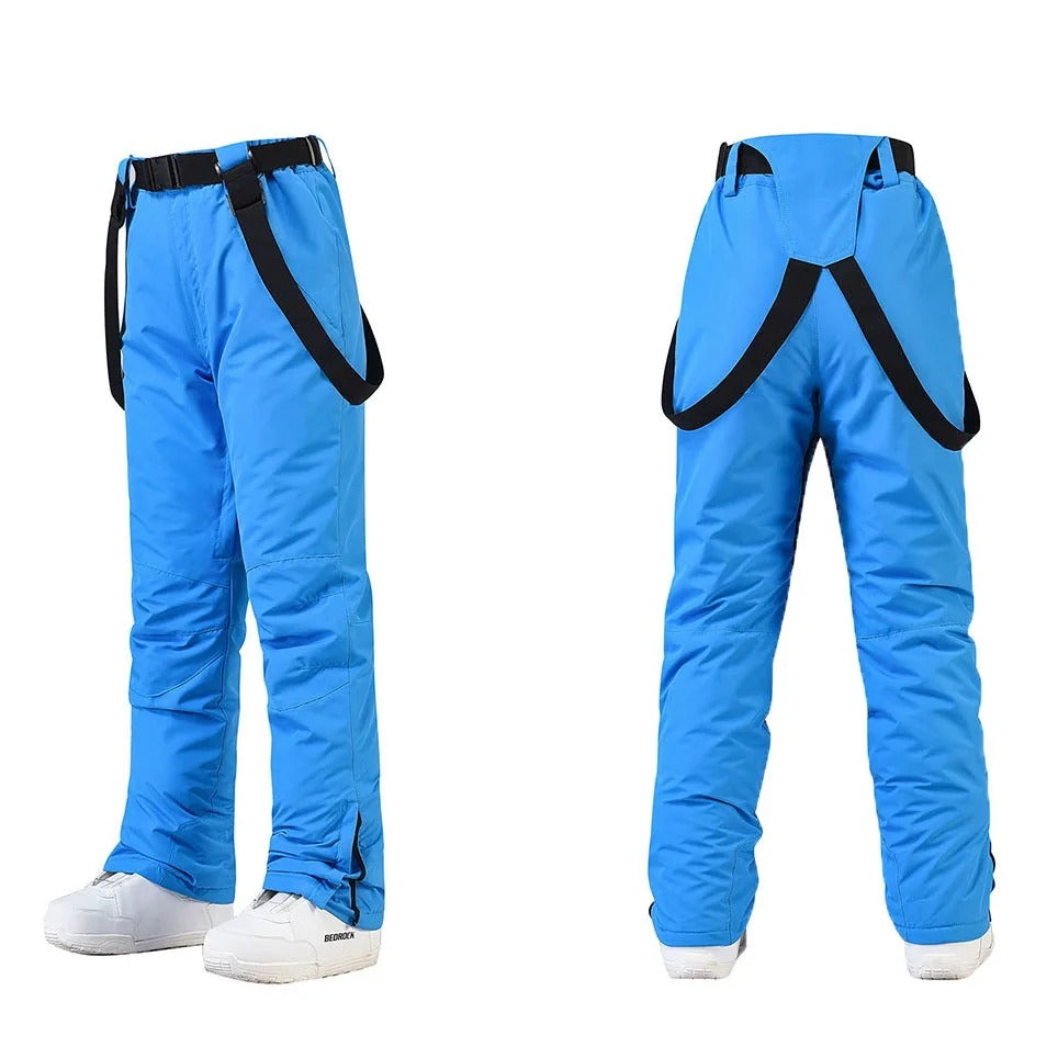 Lette og vanntette snøbukser for aktiv bevegelse. Unisex vinterutstyr for skientusiaster.