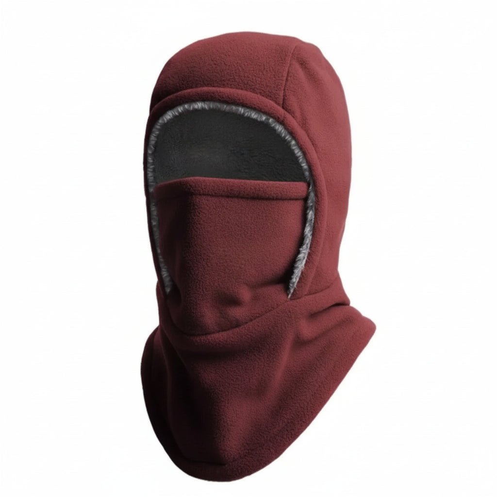 Balaklava i myk fleece for optimal termisk beskyttelse under intense vintersportaktiviteter.