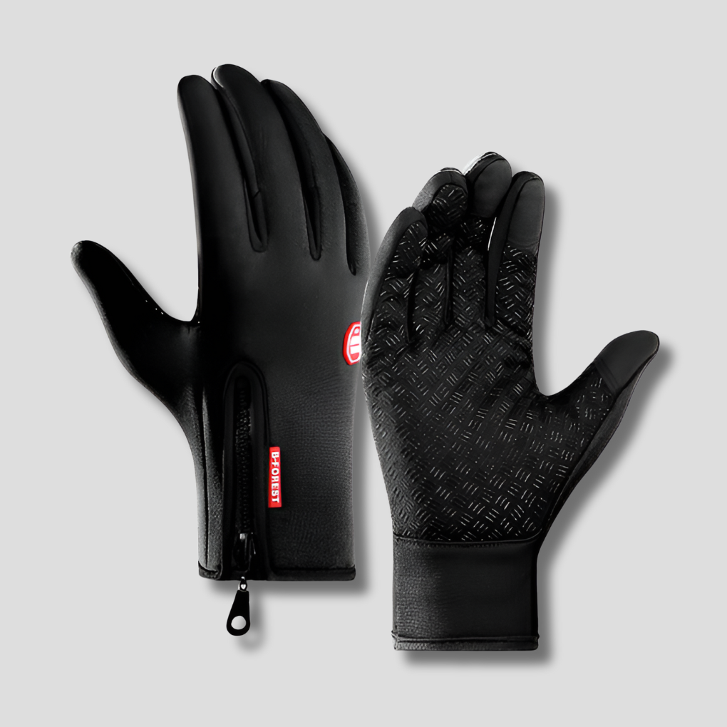 Unisex vinterhansker med fleecefôr, vanntette og vindtette. Perfekt for sykkel, ski. Berøringsskjermkompatibel termisk hanske.