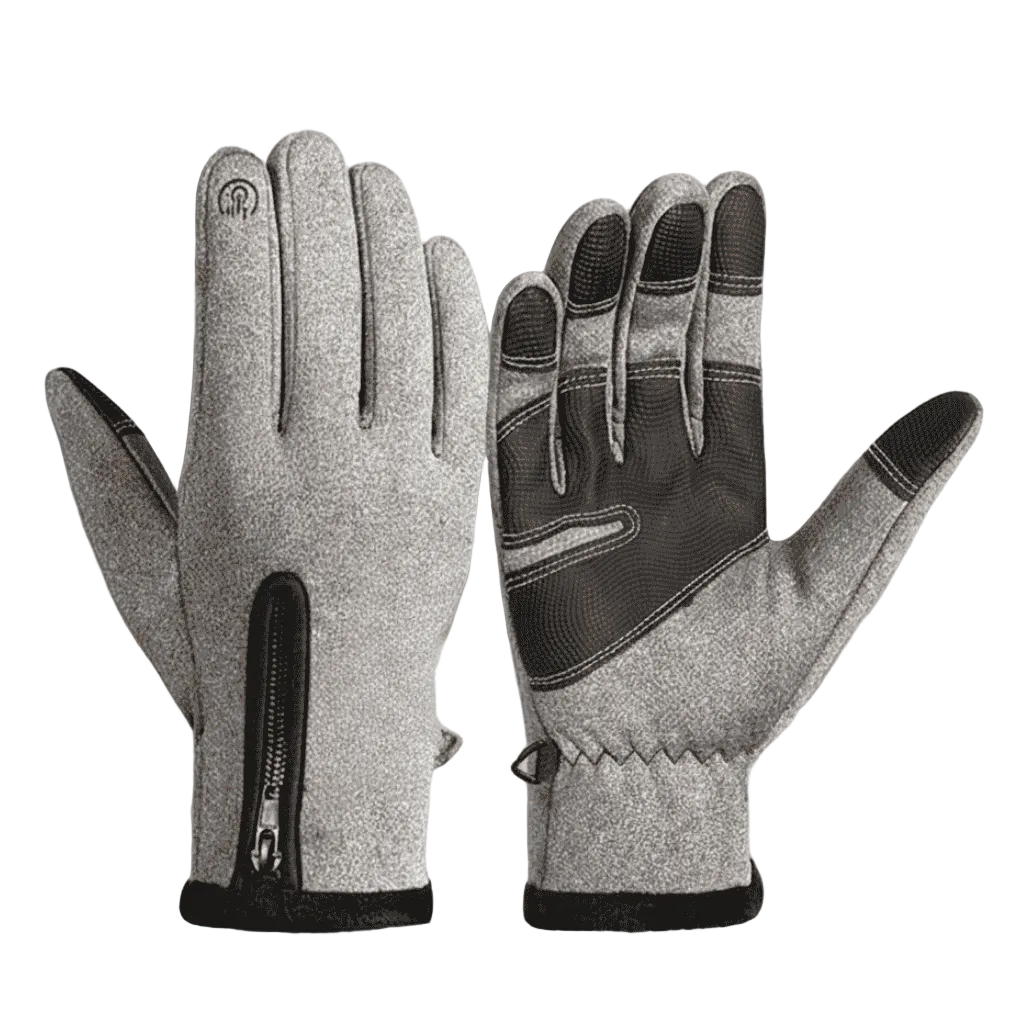 Unisex vinterhansker, svarte, med berøringsskjerm og vanntett/vindtett design. Perfekt for utendørsaktiviteter.