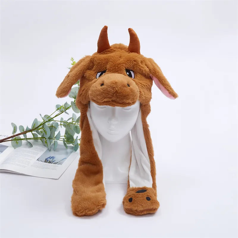 Cosplay lue med morsomme bevegelige ører for unisex.