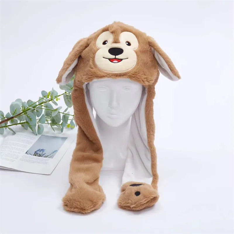 Festlig unisex vinterlue med bevegelige ører, perfekt som gave.