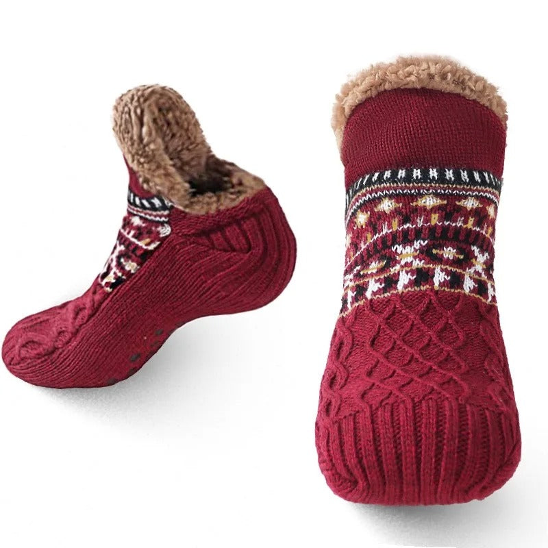 Komfortable, varme unisex hjemmesokker. Anti-skli design for sikkerhet og hygge på glatte gulv.