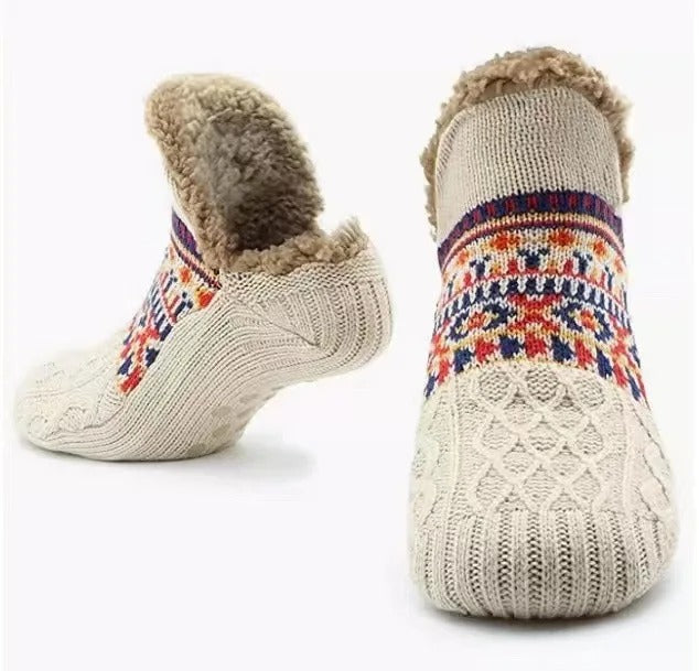 Vintervarme anti-skli hjemmesokker for unisex komfort. Perfekt for kalde gulv inne.