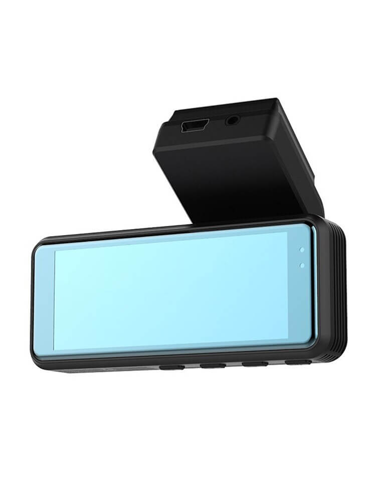 Robust bilopptaker 8 cm med dobbel linse, Full HD opptak, parkeringsmonitor og viktig veiopptaker.