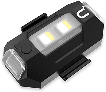 Multifunksjonelt LED strobelys for universell bruk: sikkerhet på sykkel, drone, motorsykkel. Gir høy synlighet.