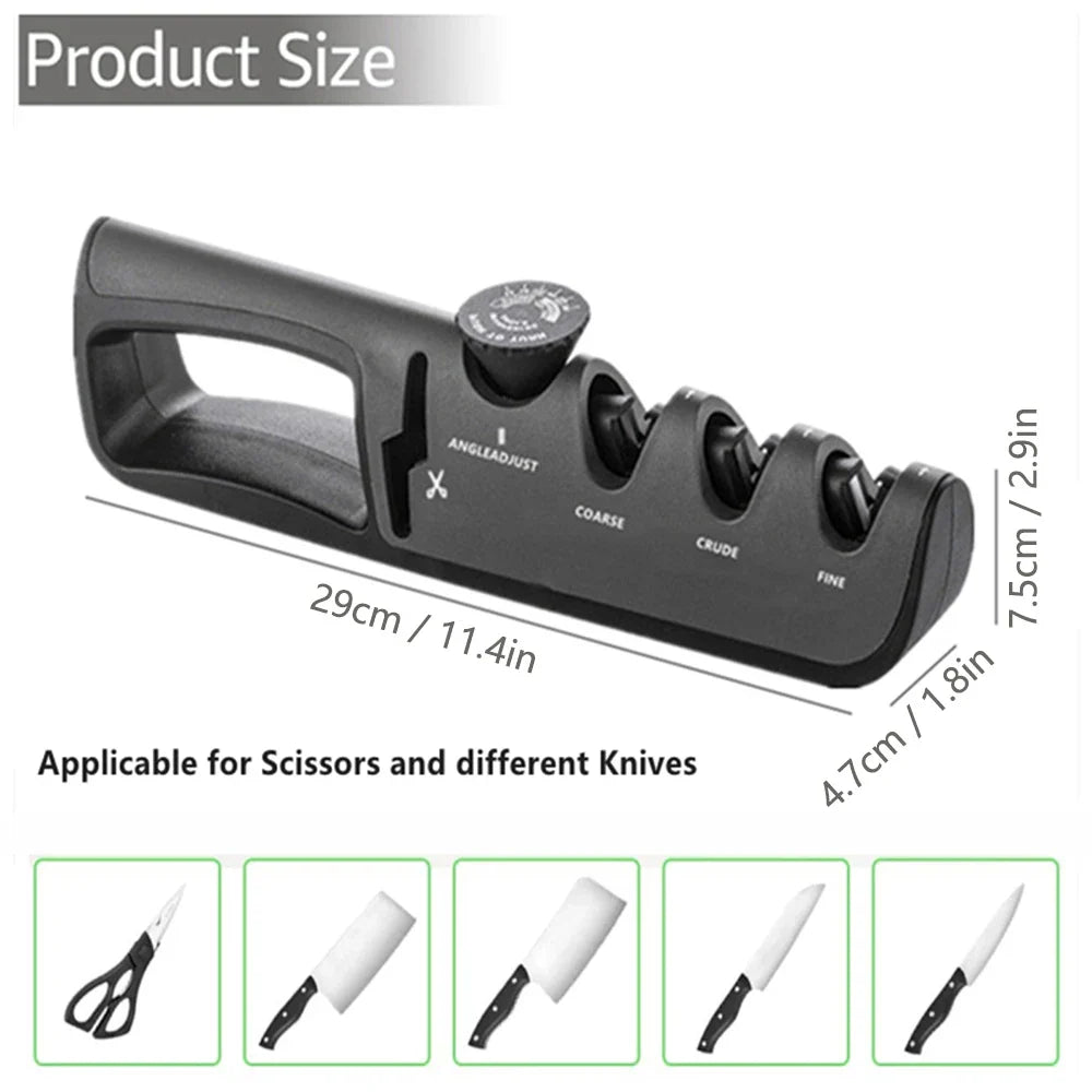 Denne universelle knivsliperen sikrer perfekte skarpe kniver, passer alle kjøkkenkniver.