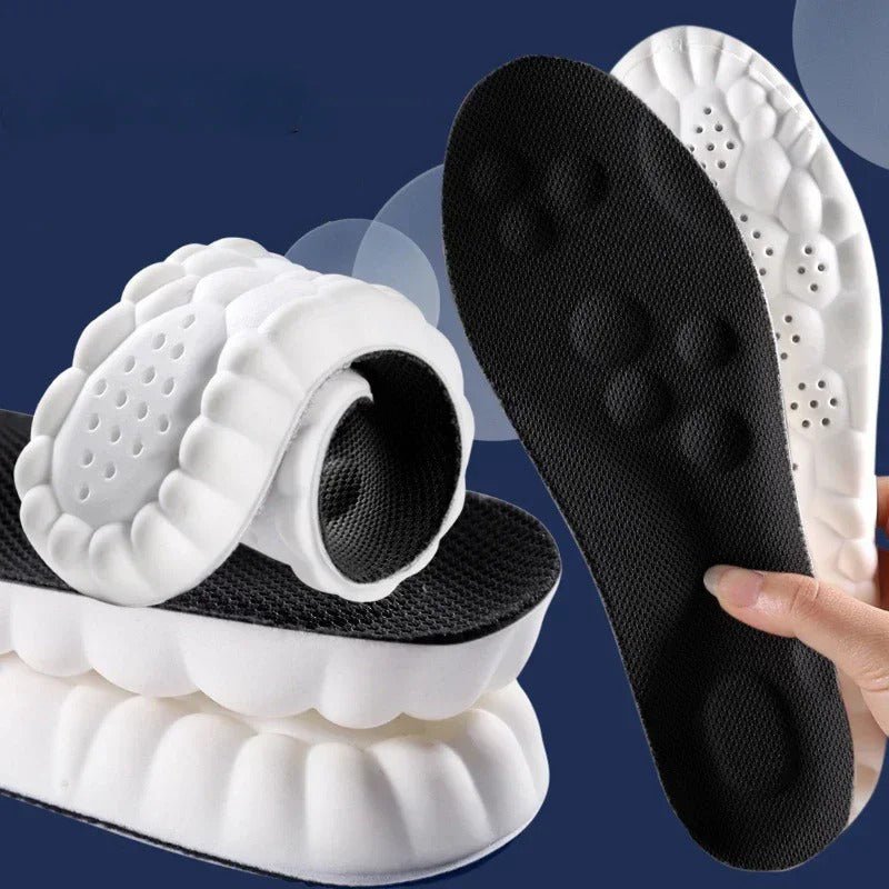 Ergonomiske innleggssåler med demping. Lindrer fotsmerte og gir god fotstøtte.