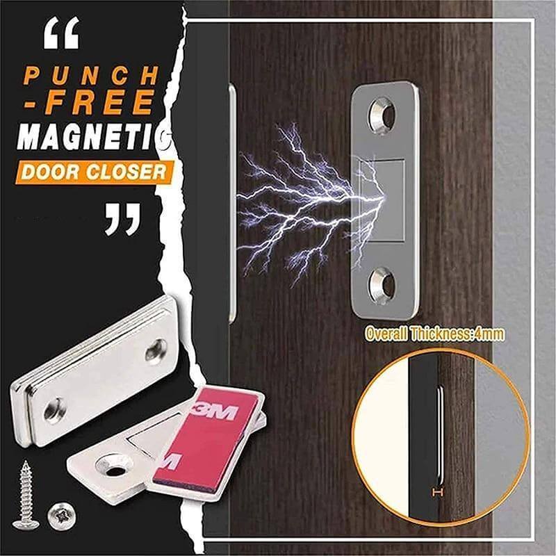 Detaljbilde av robust, rustfritt stål i den ultratynne magnetiske skaplåsen, for varig sikkerhet.