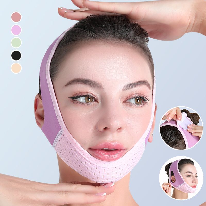 Ergonomisk V-formet ansiktsmaskin. Effektiv oppstramming og konturering av kjevelinje for et yngre utseende.