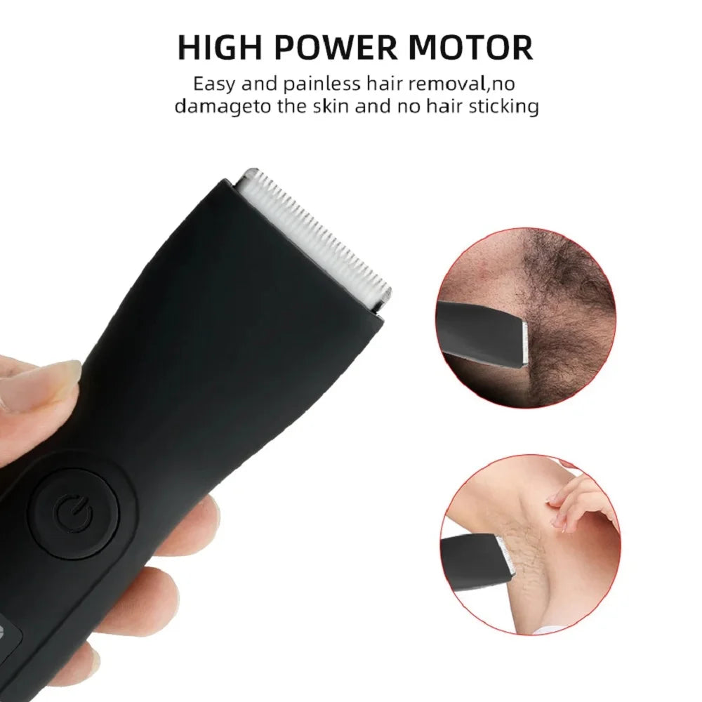 Presis og brukervennlig kroppshårtrimmer for menn, leverer jevn og nøyaktig finish.