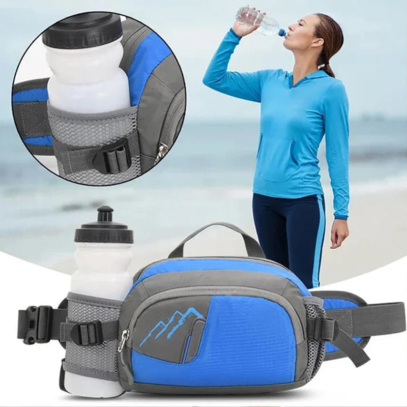 Midjeveske for aktive brukere, vanntett nylon, perfekt for trening og utendørs eventyr.