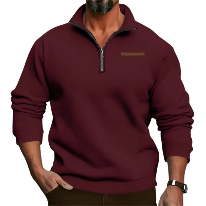 Elegant herregenser med glidelås, perfekt for casual vinterlook.