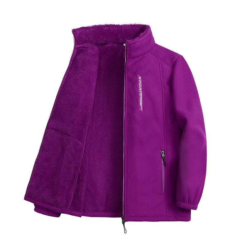 Varm glidelåsjakke for kvinner, elegant design for vinter.