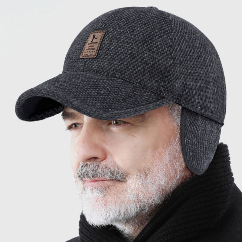 Justerbar unisex baseballcaps med myke øreklaffer; beskytter ørene om vinteren.