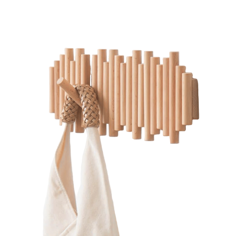 Vegghengt klesstativ for organisert skandinavisk stil i entré eller garderobe. Skaper orden med minimalistisk design.