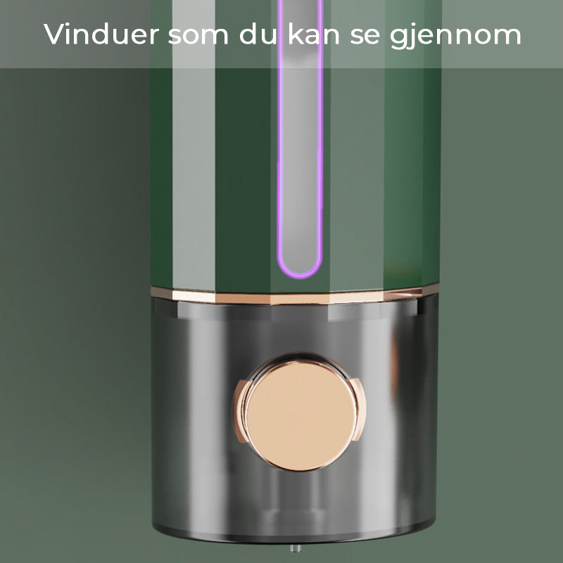 Elegant veggmontert såpedispenser for baderommet, perfekt for organisering av flytende såpe.