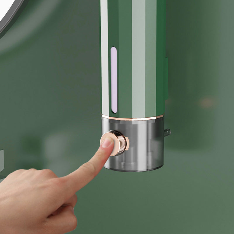 Hygienisk veggmontert såpedispenser for husholdningen, holder badet ryddig og fritt for søl.