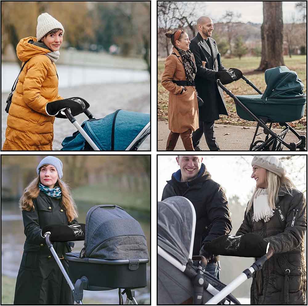Komfortable vinterhansker til barnevogn, varme, vanntette og vindtette håndvarmere for kalde dager.
