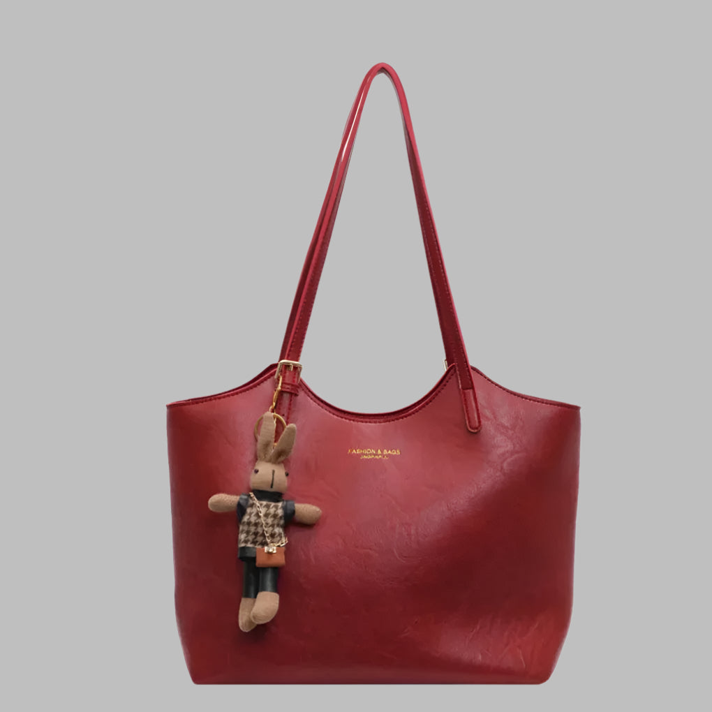 Elegant retro skinn skulderveske for kvinner, en tidløs vintage tote bag og perfekt gaveidé.