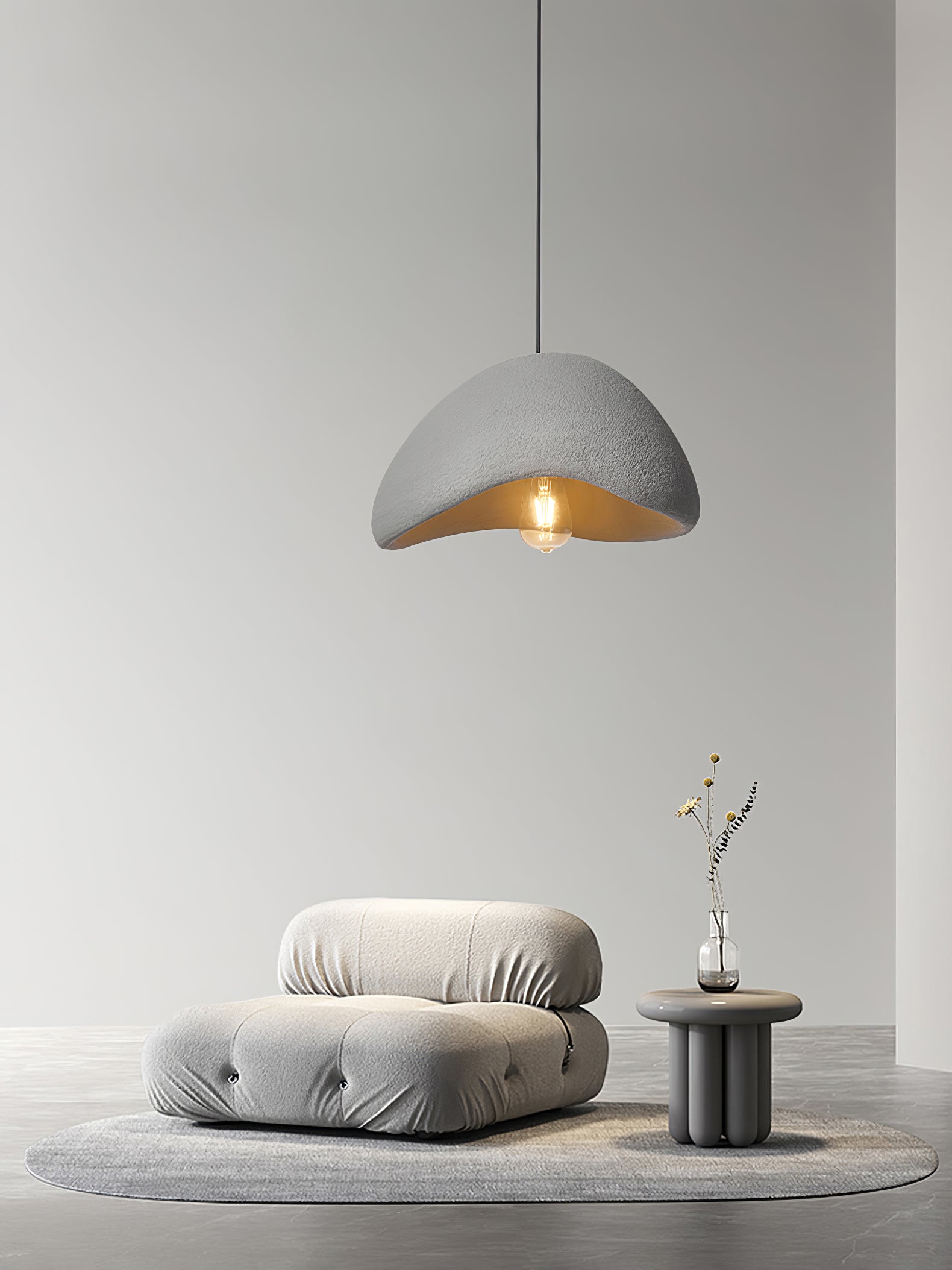 Moderne Wabi-Sabi pendellampe, naturlig element som passer ulike hjem.