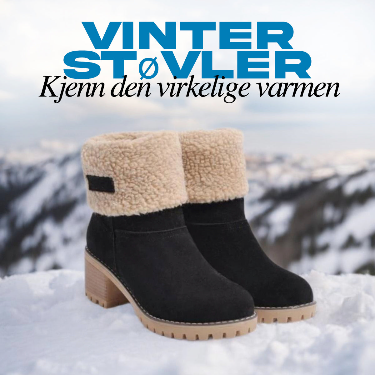 Robuste Damen Damenstiefel, rutschfest, warm gefüttert mit Kunstpelz, Wildlederoptik und haltbar