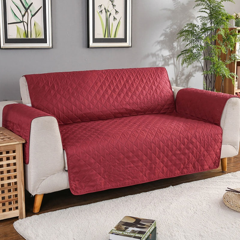 Beige sofatrekk, sklisikkert, trekk til 2-seters sofa, kan vaskes i maskin.