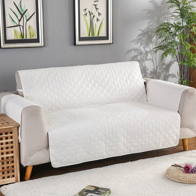 Grått sofatrekk, vaskbart, møbelbeskyttelse for stor hjørnesofa, lettstelt DIY.