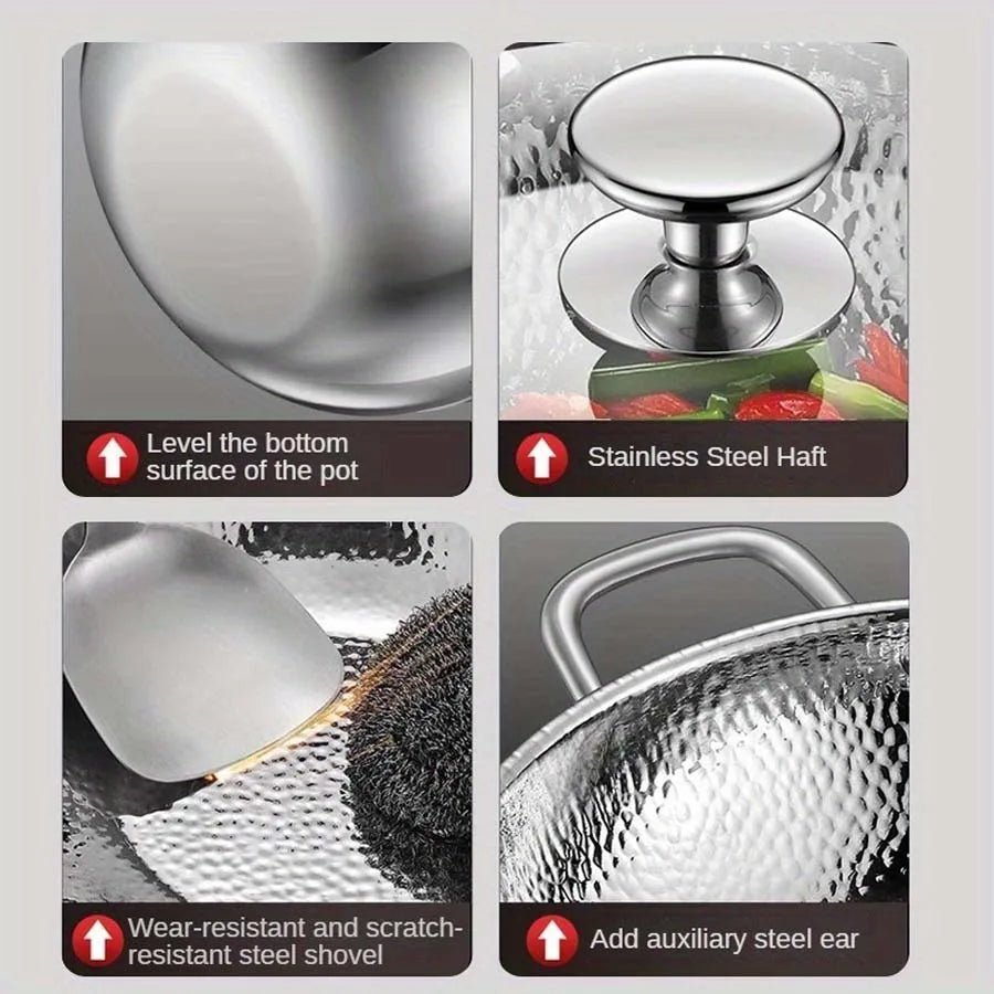 Høy kvalitet wokpanne med titan non-stick og rundbunn. Optimalisert for induksjon, sikrer holdbar og sunn matlaging.