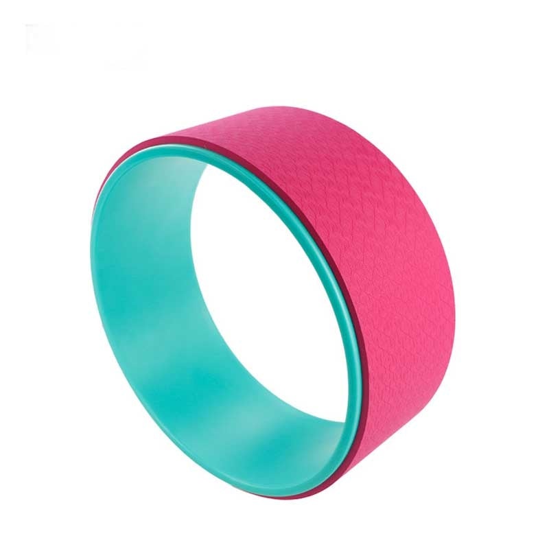 Detaljert bilde av et robust yogahjul; perfekt for din yogapraksis og trening.