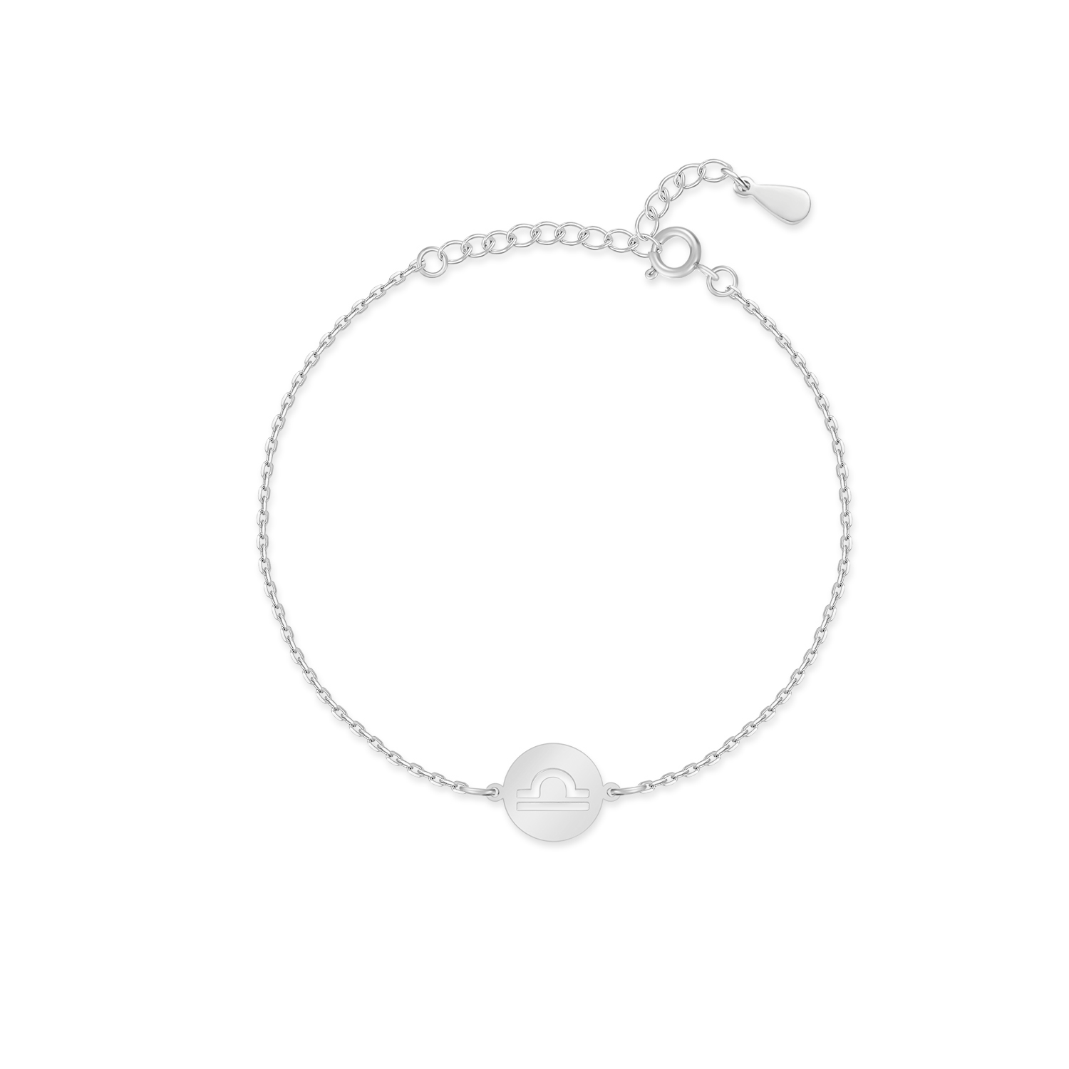 Justerbart sølv armbånd med Krepsen stjernetegn, perfekt for kvinner.