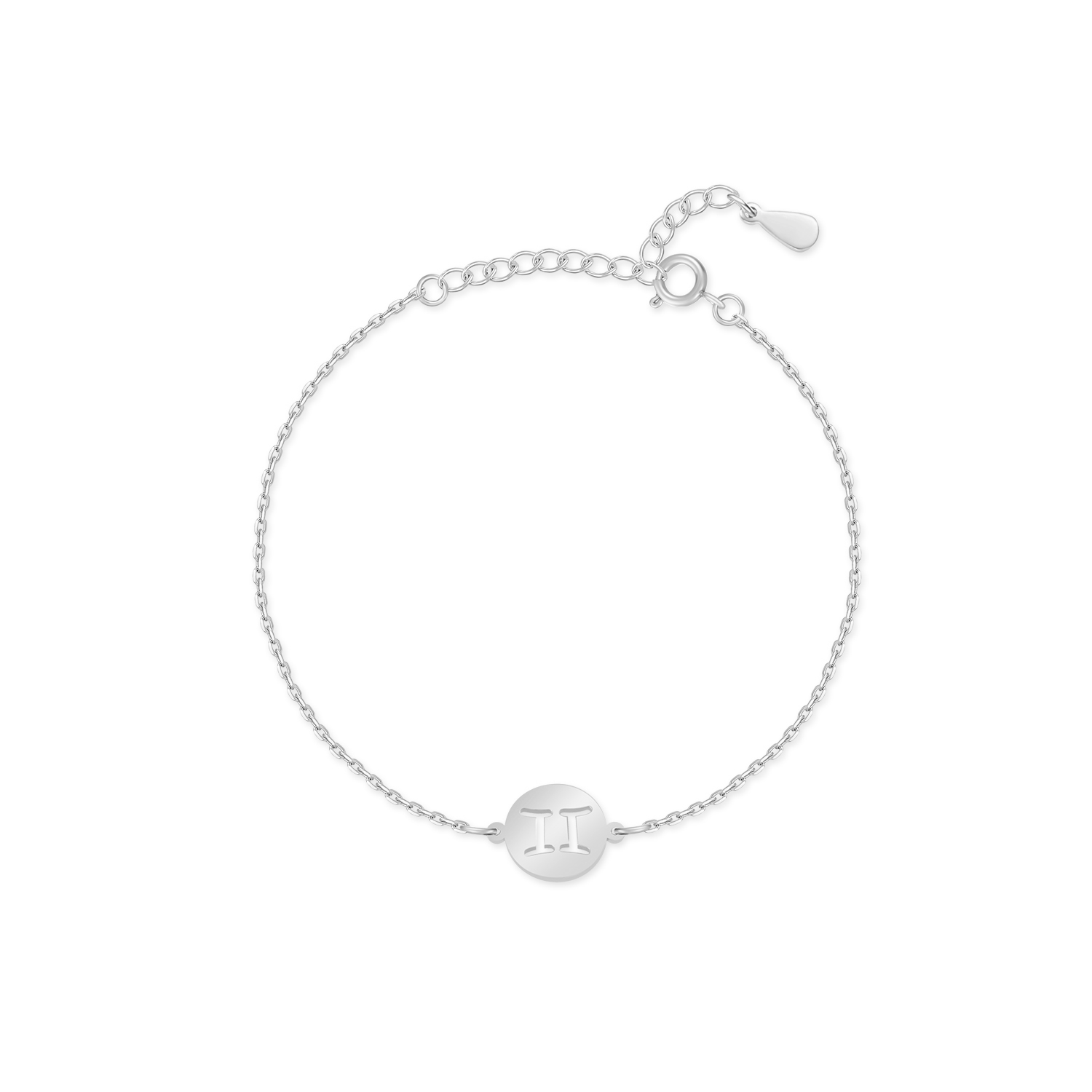 Personlig sølv armbånd med Skorpionen stjernetegn, justerbart for kvinner.